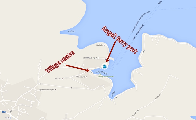 map rogac ferry port