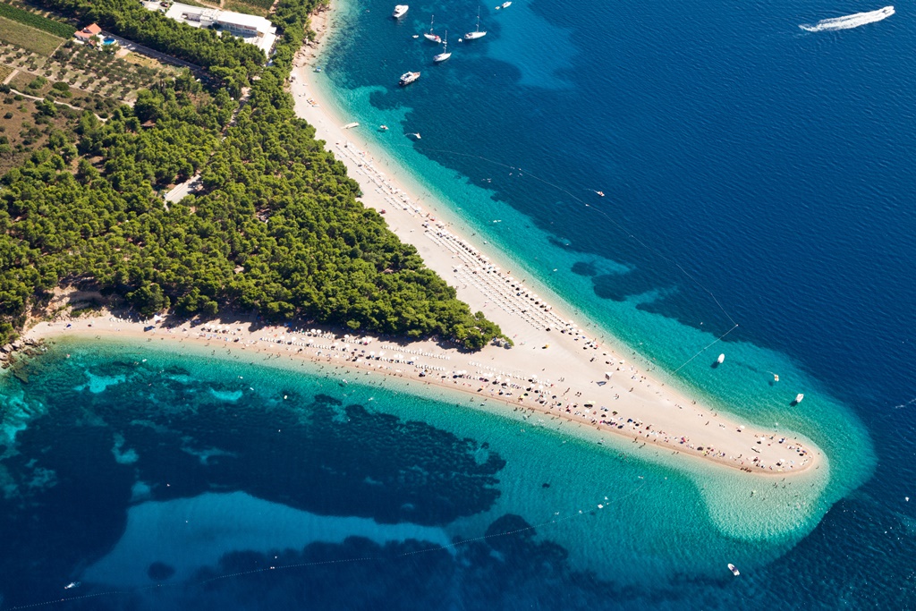Zlatni Rat beach Brac Island