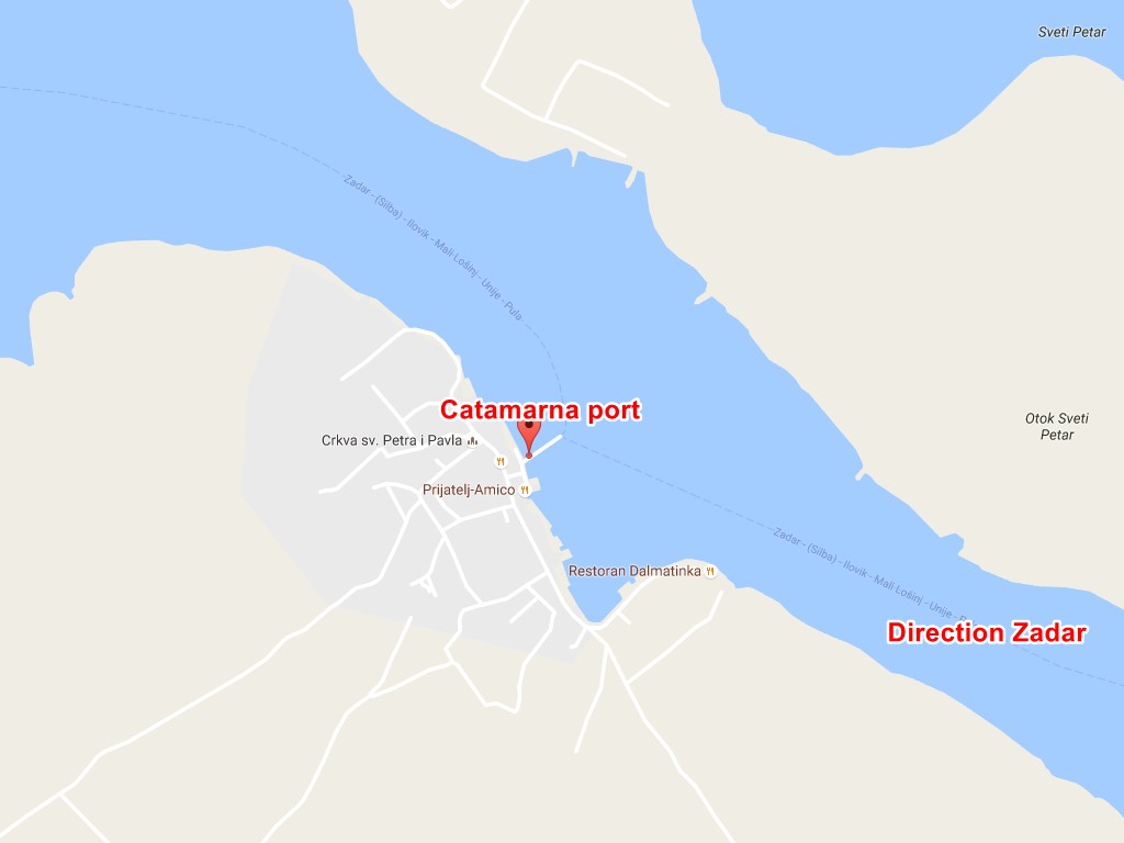 Ilovik catamaran port