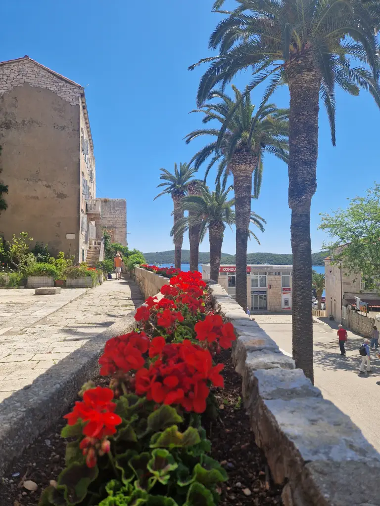 Stadtmauer in der Altstadt von Korčula
