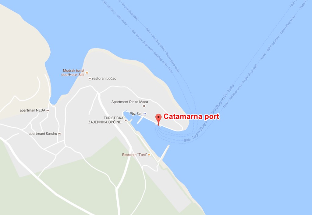 Sali catamaran port