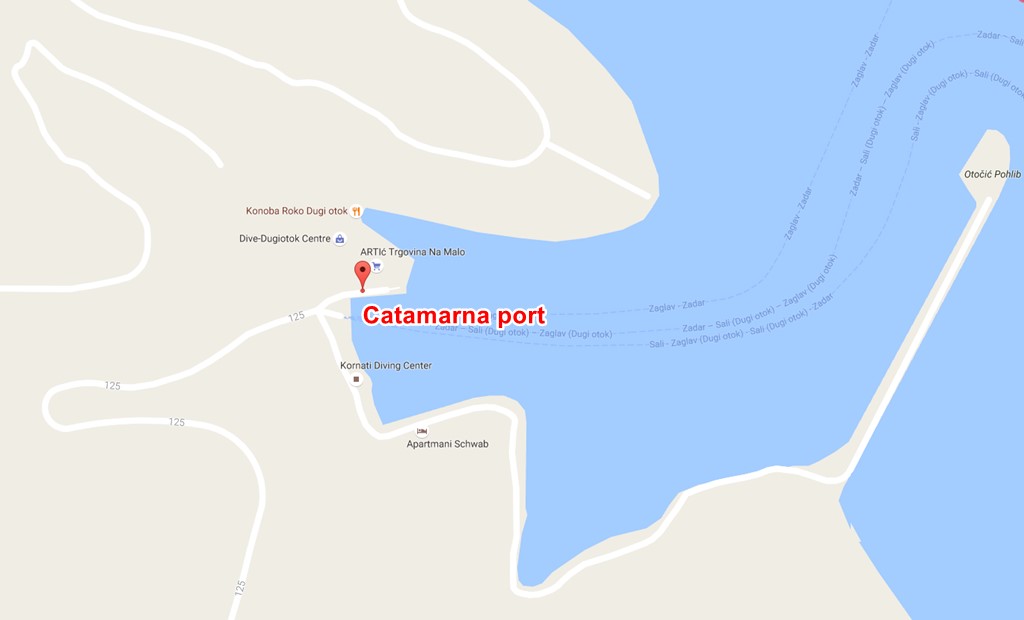 Zaglav catamaran port