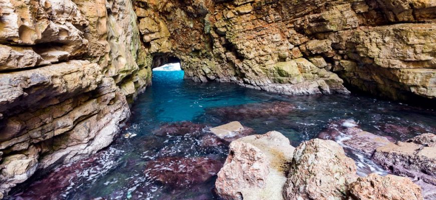 Odysseus cave at island Mljet
