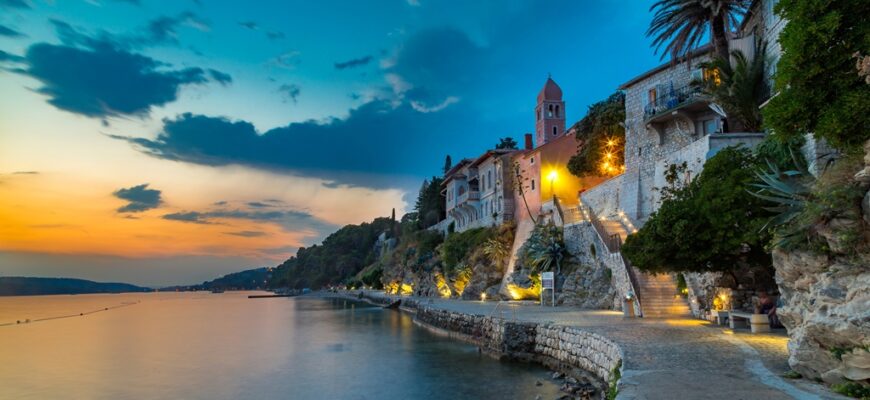 Medieval pier of Rab