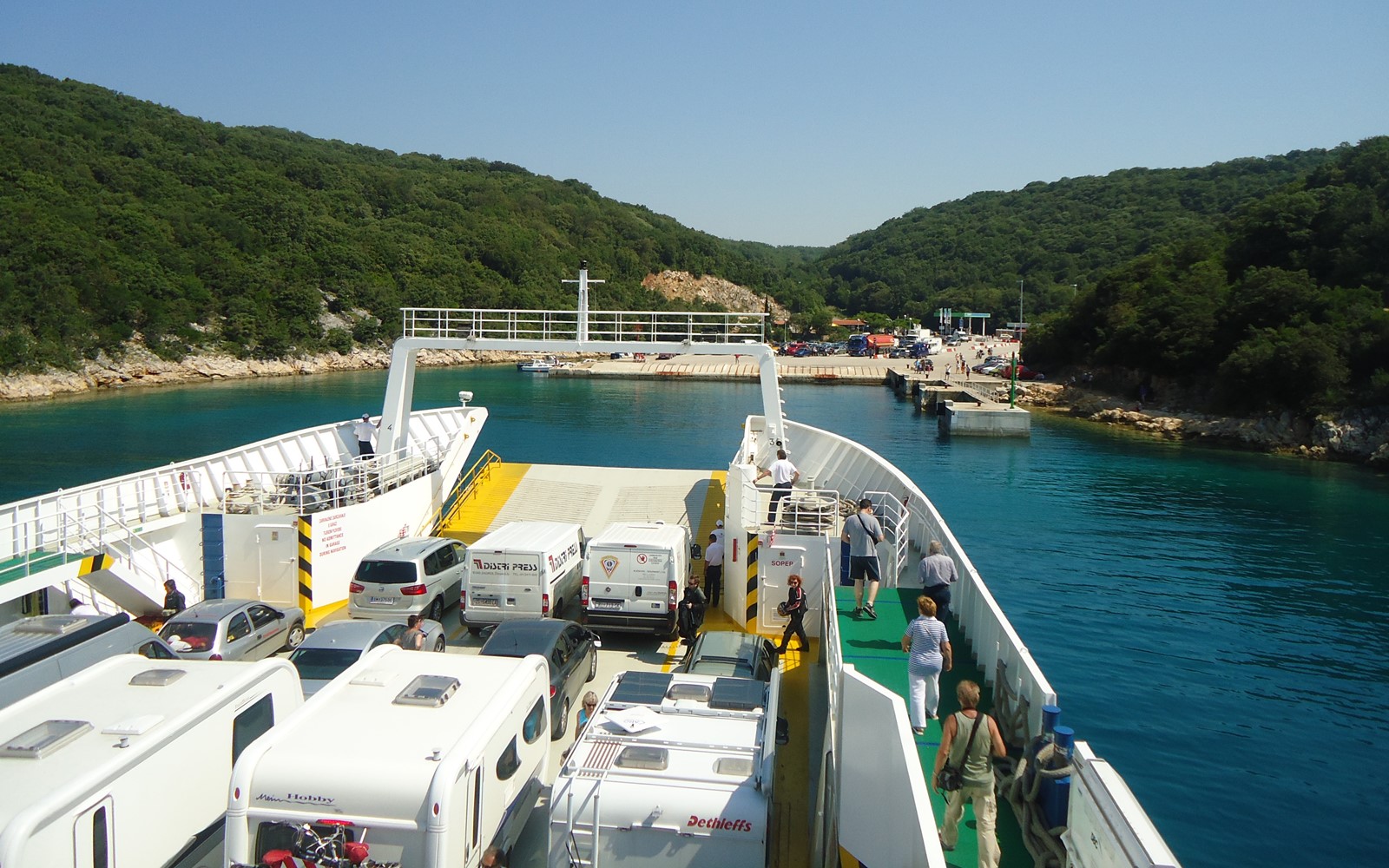 Split ferry terminal, catamaran and car ferry departures